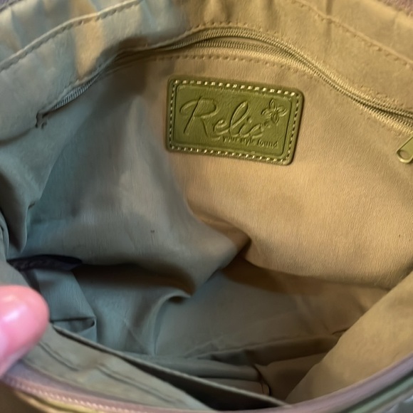 Relic Faux Leather Shoulder Bag w/ Braided Handle - EUC - Picture 8 of 11